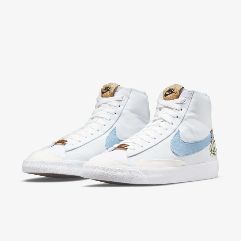 nike blazers blue flowers